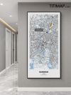 Thailand/泰国Bangkok/曼谷地图装饰画电子版素材