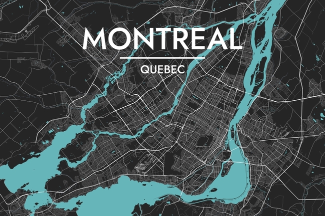 Canada/加拿大Montreal/蒙特利尔地图底图电子版素材