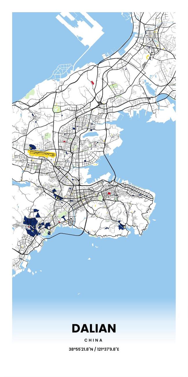 中国大连市地图底图电子版素材
