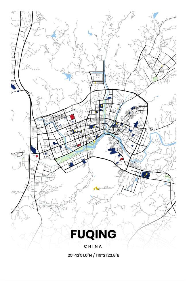 中国福清市地图底图电子版素材