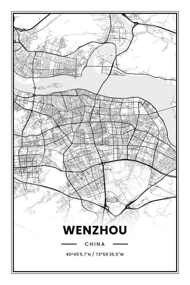 中国温州市地图底图电子版素材