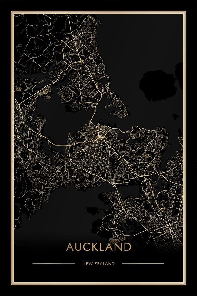 New Zealand/新西兰奥克兰 (Auckland)地图底图电子版素材