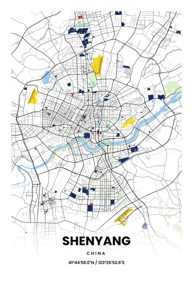 中国沈阳市地图底图电子版素材