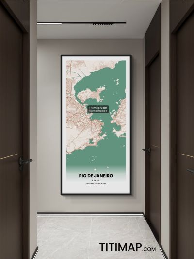 Rio de Janeiro/里约热内卢地图装饰画