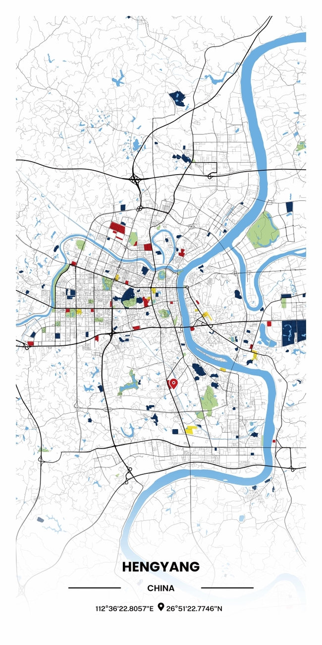 中国衡阳市地图底图电子版素材