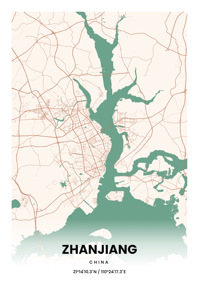 中国湛江市地图底图电子版素材