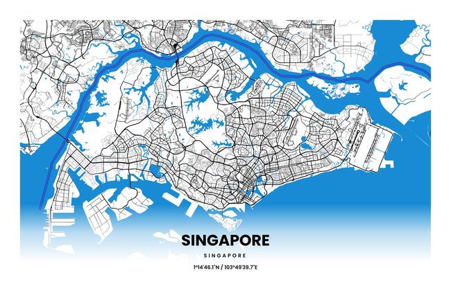 Singapore/新加坡Singapore/新加坡地图底图电子版素材