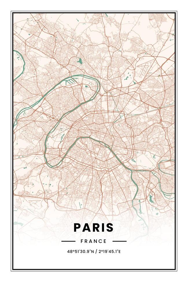 France/法国Paris/巴黎地图底图电子版素材