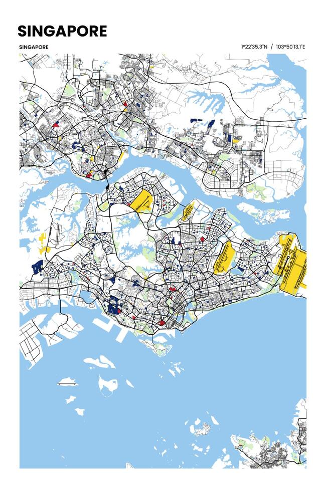 Singapore/新加坡Singapore/新加坡地图底图电子版素材