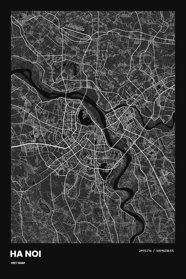 Viet Nam/越南Ha Noi/河内地图底图电子版素材
