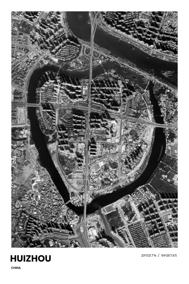 中国惠州市地图底图电子版素材