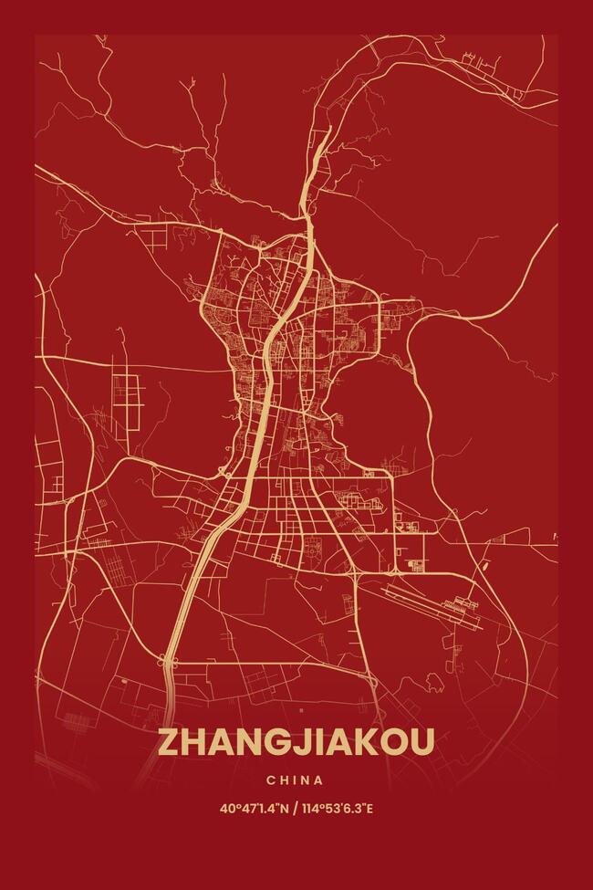 中国张家口市地图底图电子版素材