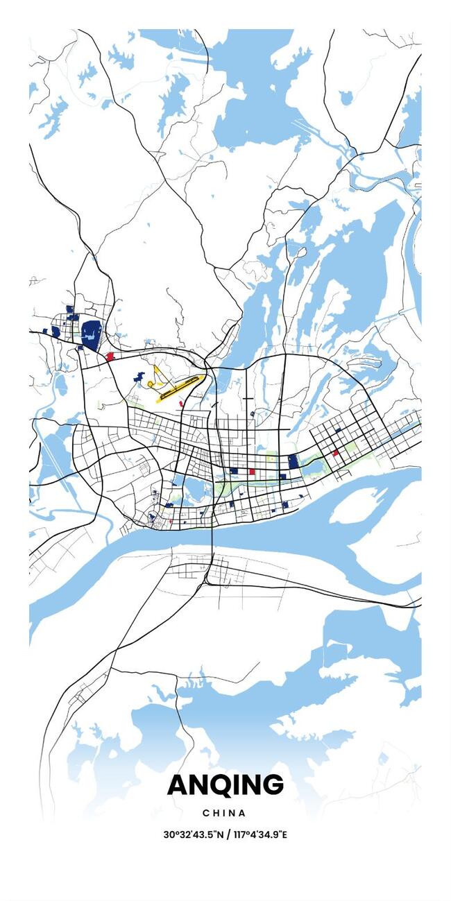 中国安庆市地图底图电子版素材