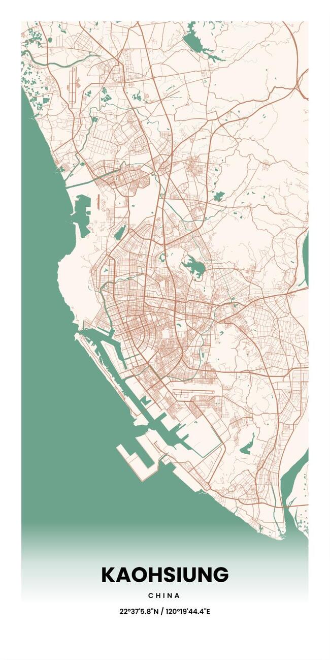 中国高雄市地图底图电子版素材