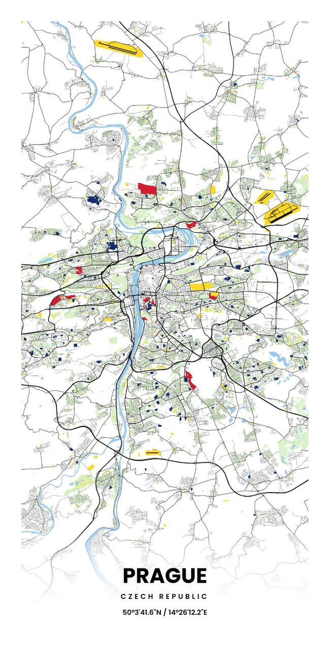 Czech Republic/捷克共和国Prague/布拉格地图底图电子版素材